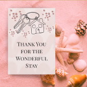 Wonderful Stay at Beach House Custom Host Card Bedankkaart
