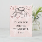 Wonderful Stay at Beach House Custom Host Card Bedankkaart (Staand voorkant)