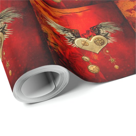 Wonderful steampunk heart cadeaupapier (Rol Hoek)