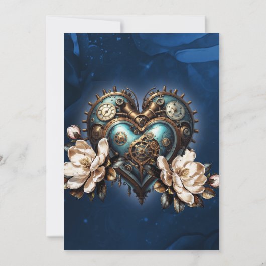 Wonderful steampunk heart kaart (Achterkant)