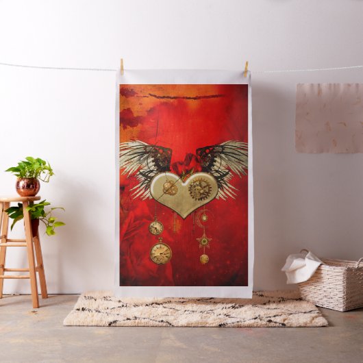 Wonderful steampunk heart stof (Voorbeeld)