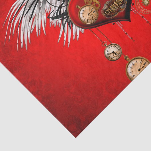 Wonderful steampunk heart tissuepapier (Detail)