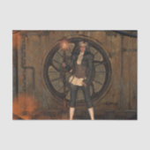 Wonderful steampunk lady tissuepapier (Voorkant)