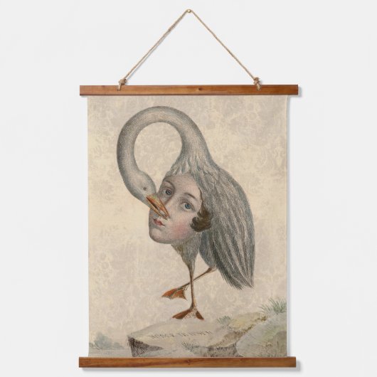 Wonderful Strange Antiek mythologische vogel Hangend Wandkleed (Voorkant)