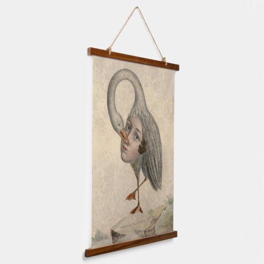 Wonderful Strange Antiek mythologische vogel Hangend Wandkleed (Gebogen)