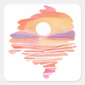  Wonderful Sunset Vierkante Sticker (Voorkant)
