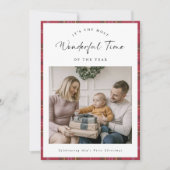 Wonderful Time Baby's eerste kerstgespeelde famili Feestdagenkaart (Voorkant)