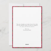 Wonderful Time Baby's eerste kerstgespeelde famili Feestdagenkaart (Achterkant)