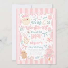 Wonderful Time Of The Year Christmas Bow Birthday Kaart