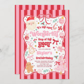 Wonderful Time Of The Year Christmas Bow Birthday Kaart (Voorkant / Achterkant)