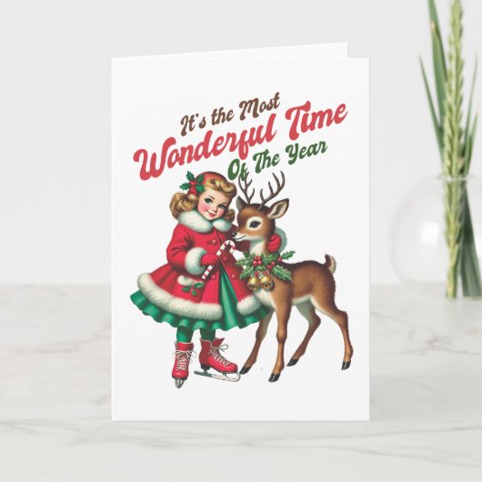 Wonderful Time of Year - vintage christmas Kaart (Voorkant)