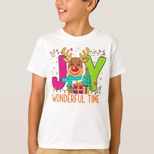 "Wonderful Time Reindeer Tee" T-shirt (Voorkant)