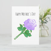 Wonderful Violet Rose Kaart (Staand voorkant)