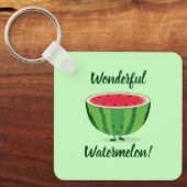 Wonderful Watermelon Green Fruit Food Sleutelhanger (Voorkant)