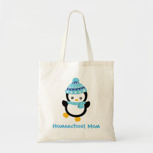 Wonderful Winter Penguin Homeschool mama Tote Bag