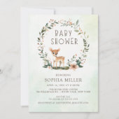 Wonderful Woodland Deer Baby Shower Kaart (Voorkant)