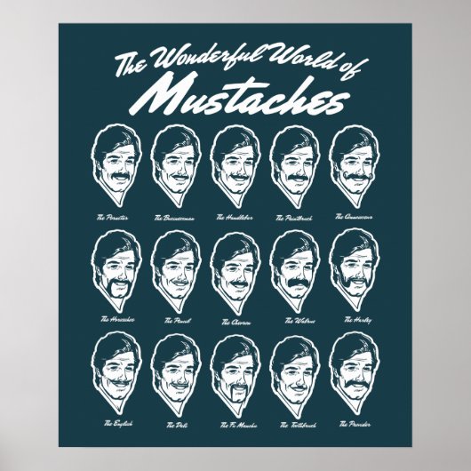 Wonderful World of Mustaches Poster (Voorkant)