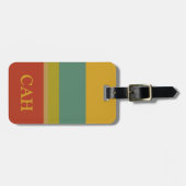 Wonderful World Palet Streep Monogram Bagagelabel (Voorkant horizontaal)