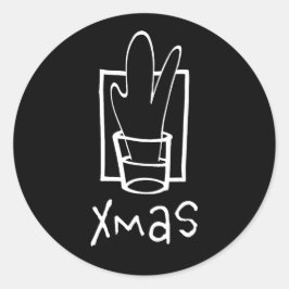 Wonderful Xmas Shot Glass Ronde Sticker