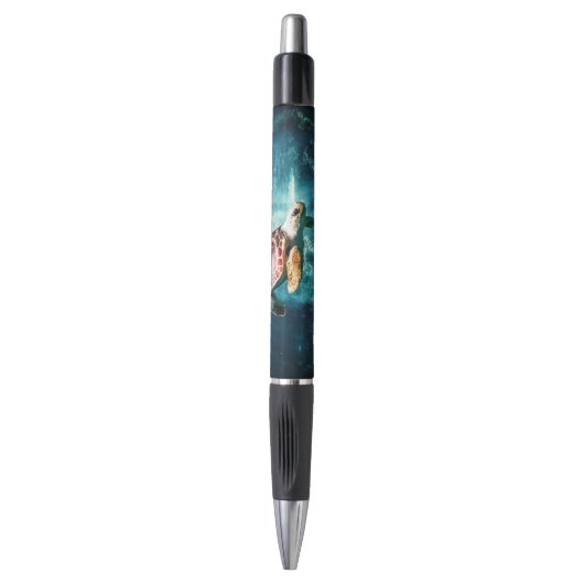 Wonderful Zee Turtle Ocean Life Turquoise Zee Pen (Voorkant Verticaal)