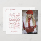 WONDERFULE TIJD VAN HET JAAR / Kerstkaart Feestdagenkaart (Voorkant / Achterkant)