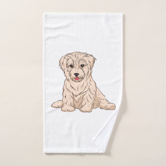 wonderfully cute havanese dog design handdoek (Handdoek)