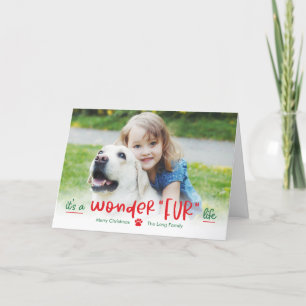 Wonderfur Life Pet Folded Holiday Card Feestdagen Kaart