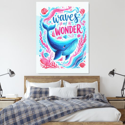 Wondergolven Canvas Afdruk (Insitu (Slaapkamer))