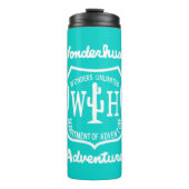 Wonderhussy Adventures Desert Badge Blauwgroen Thermosbeker (Voorkant)