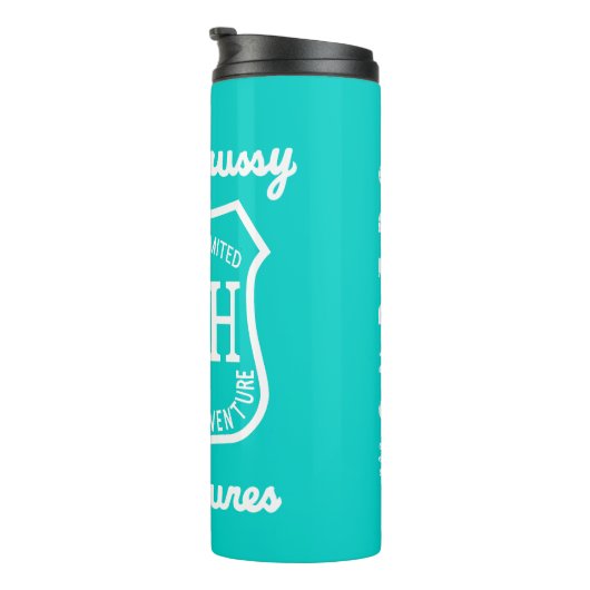 Wonderhussy Adventures Desert Badge Blauwgroen Thermosbeker (Geroteerd rechts)