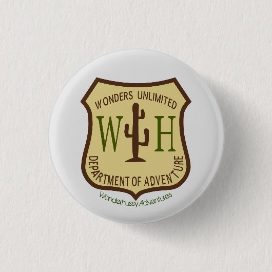 Wonderhussy Adventures Official Badge Ronde Button 3,2 Cm (Voorkant)