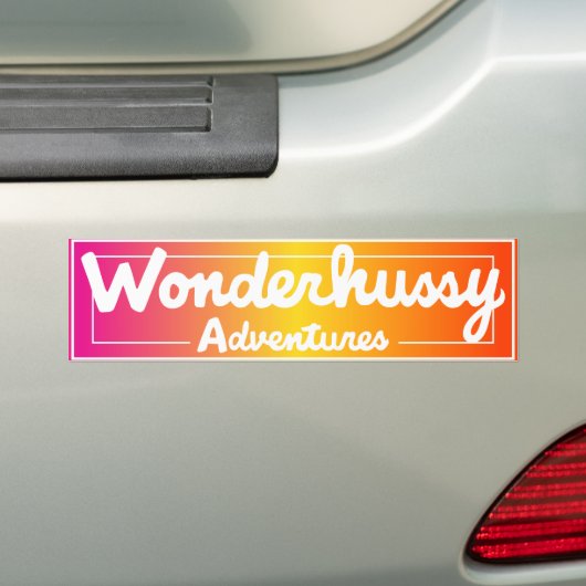 Wonderhussy Adventures Sunset Glory Bumpersticker (Op auto)