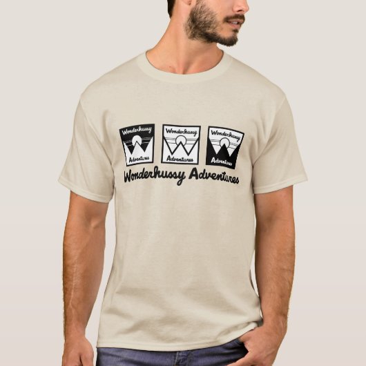 Wonderhussy Adventures Tri-Logo Mannen T-shirt (Voorkant)