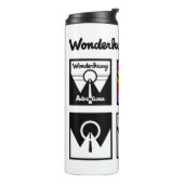Wonderhussy avonturen die Logo herhalen Thermosbeker (Gedraaid links)