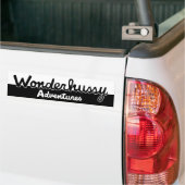 Wonderhussy avonturen zwart-wit bumpersticker (Op Truck)