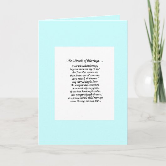 wonderhuwelijk, ik hou van je kaart (Voorkant)