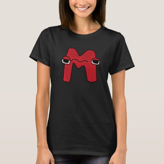 Wondering Letter M Alphabet Lore T-shirt (Voorkant)