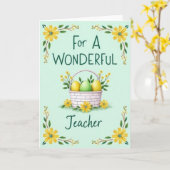 Wonderkaart voor de leraar kaart (Gele Bloem)