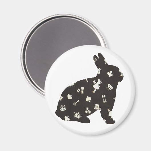 Wonderland 1 Konijn Magneet (Voorkant / Achterkant)