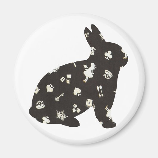 Wonderland 1 Konijn Magneet (Voorkant)