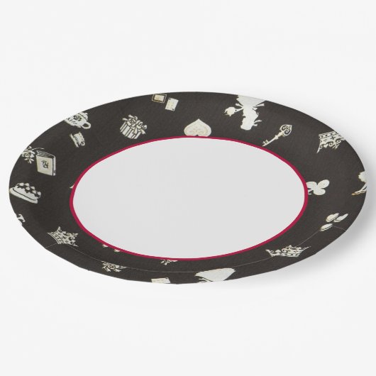 Wonderland 1 papieren bordje (Gekanteld)