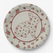 Wonderland 2 Konijn Papieren Bordje (Voorkant)