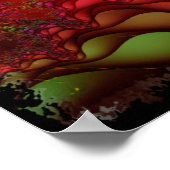 Wonderland Abstracte Psychedelic Fractal Art Poster (Hoek)