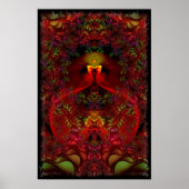 Wonderland Abstracte Psychedelic Fractal Art Poster (Voorkant)