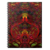 Wonderland Abstracte psychedelische fractal Notitieboek (Voorkant)