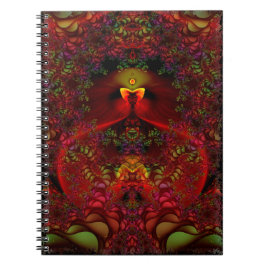 Wonderland Abstracte psychedelische fractal Notitieboek