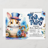Wonderland Adventure Tea Party Baby shower Kaart (Voorkant / Achterkant)