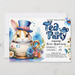 Wonderland Adventure Tea Party Baby shower Kaart