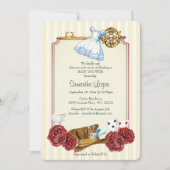 Wonderland Alice Classic Baby shower Invitation Kaart (Voorkant)