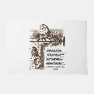 Wonderland Alice Humpty Dumpty Conversty Quote Deurmat